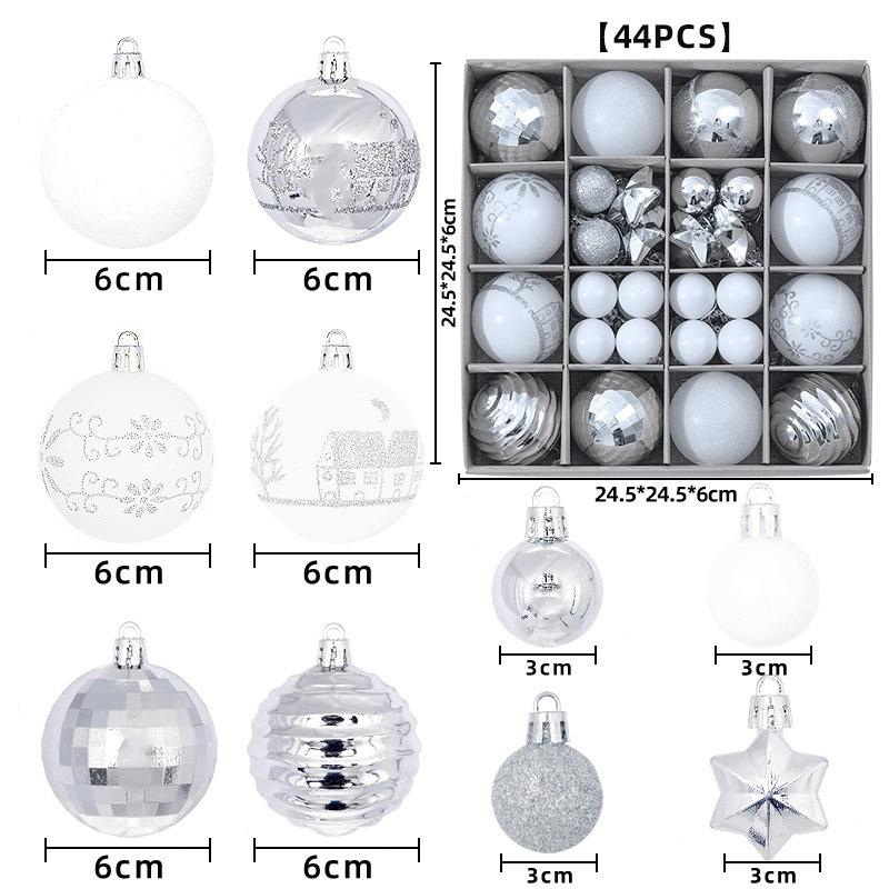 Christmas Tree Pendant, Christmas Ball Set, Painted Ball Pendant, Electroplated Christmas Ball Decoration, Mixed Christmas Gift Box