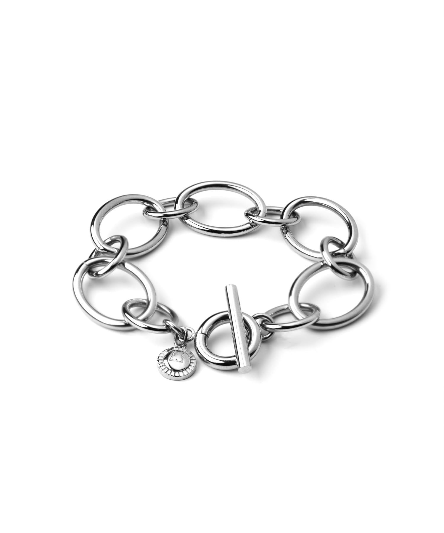 

LION HEART Bracelet LH-1 SUNNY Chunky Chain Bracelet / Surgical Stainless Steel 316L (Hypoallergenic) (Includes Pouch) Silver
