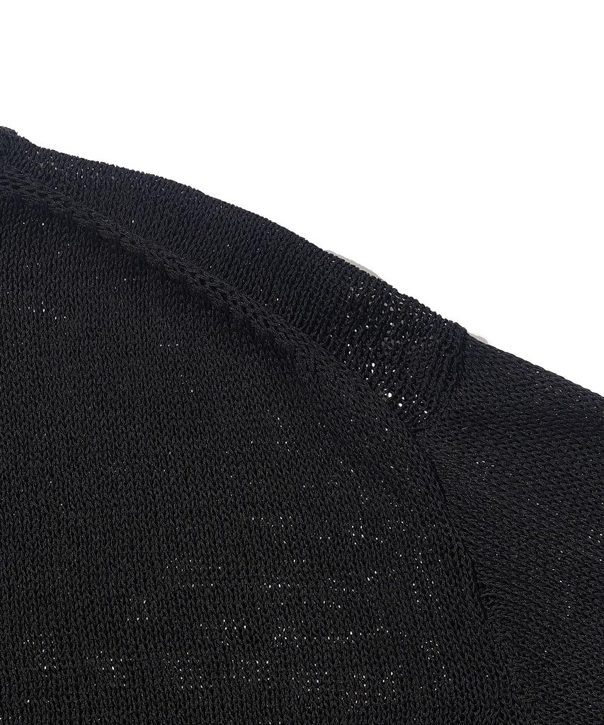 CARGOBROS FOR WOMAN Loose Punching Summer Knit (Black)