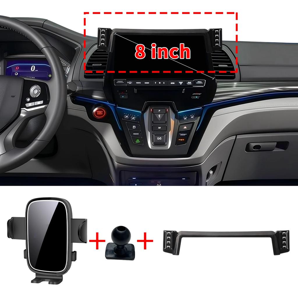 Support de téléphone personnalisé pour Honda Odyssey 2018-2022 2023 2024, 8 pouces, fixation sur écran du tableau de bord, sans perçage, pour