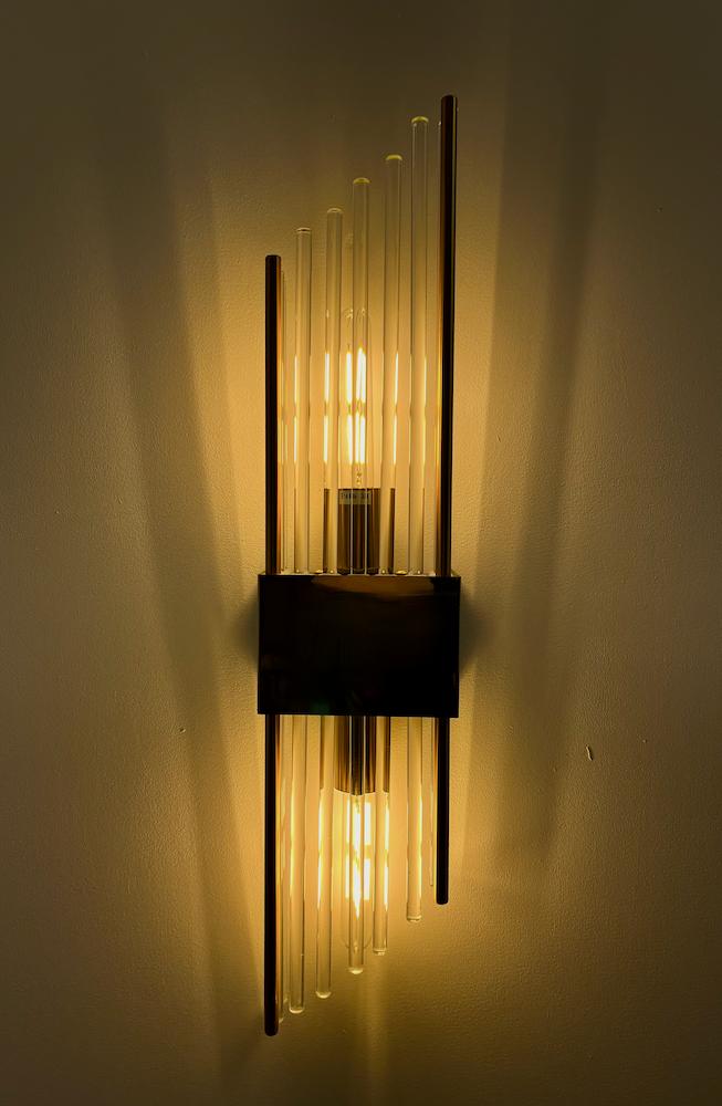 Slash - Large Crystal Wall Lamp 50cm, 2xE14, Gold, Brass
