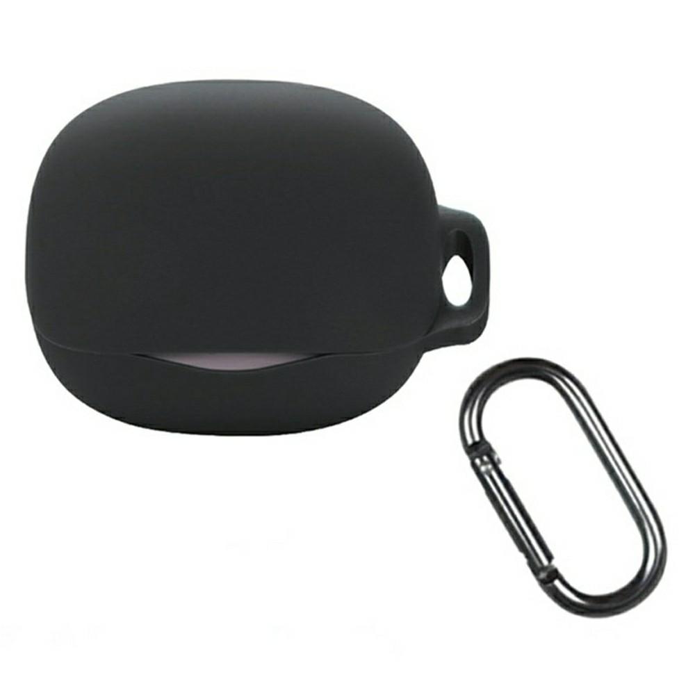 For QCY MeloBuds N50 Silicone Case Wireless Earphones Protective Cover with Anti-Lost Buckle