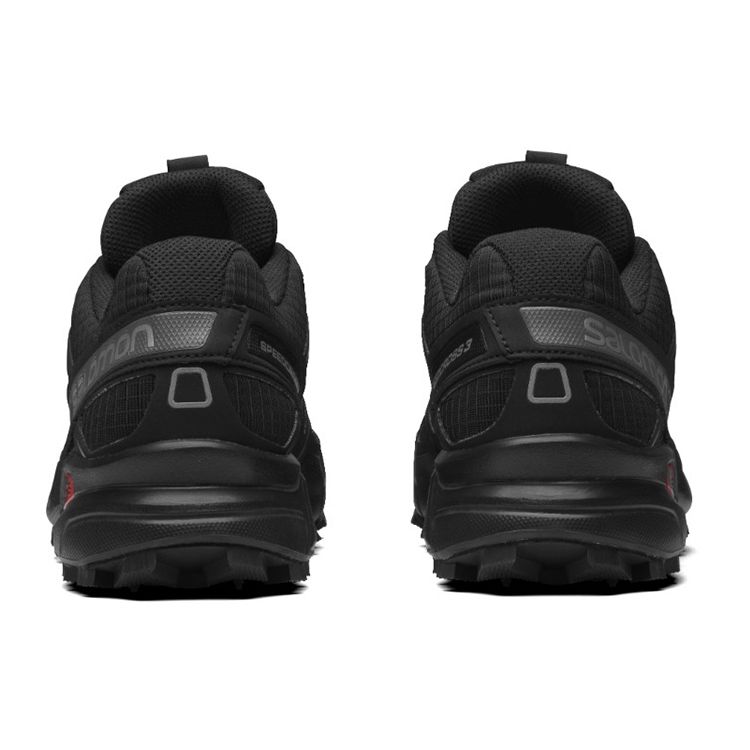 SALOMON Speedcross 3 Outdoor Sports Fabric Synthetic Leather Low Top Running Shoes Unisex Running Shoes Black 410855