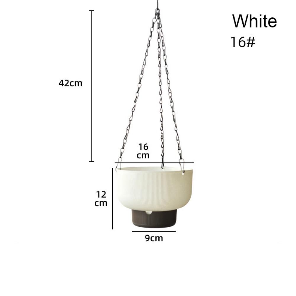 Self Watering Hanging Flower Pots Detachable Base White Green Grey Hanger Plant Basket Thickened Drainage Plant Flowerpot