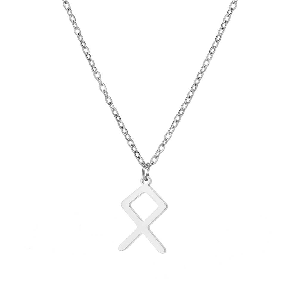 

Многослойное ожерелье с рунами викингов для женщин, из нержавеющей стали, с нордическими руническими подвесками, женственное, изящное, минималистичное, с цирконом, подарок GOLD