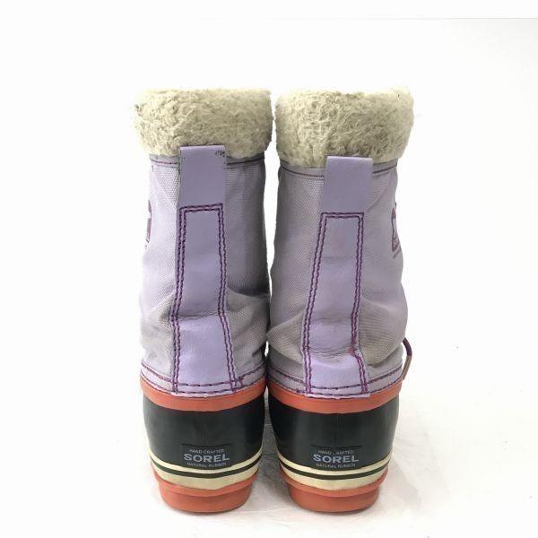 SOREL/Leather Snow Boots/24.0cm/Light Purple/Insulated/Waterproof(USED)