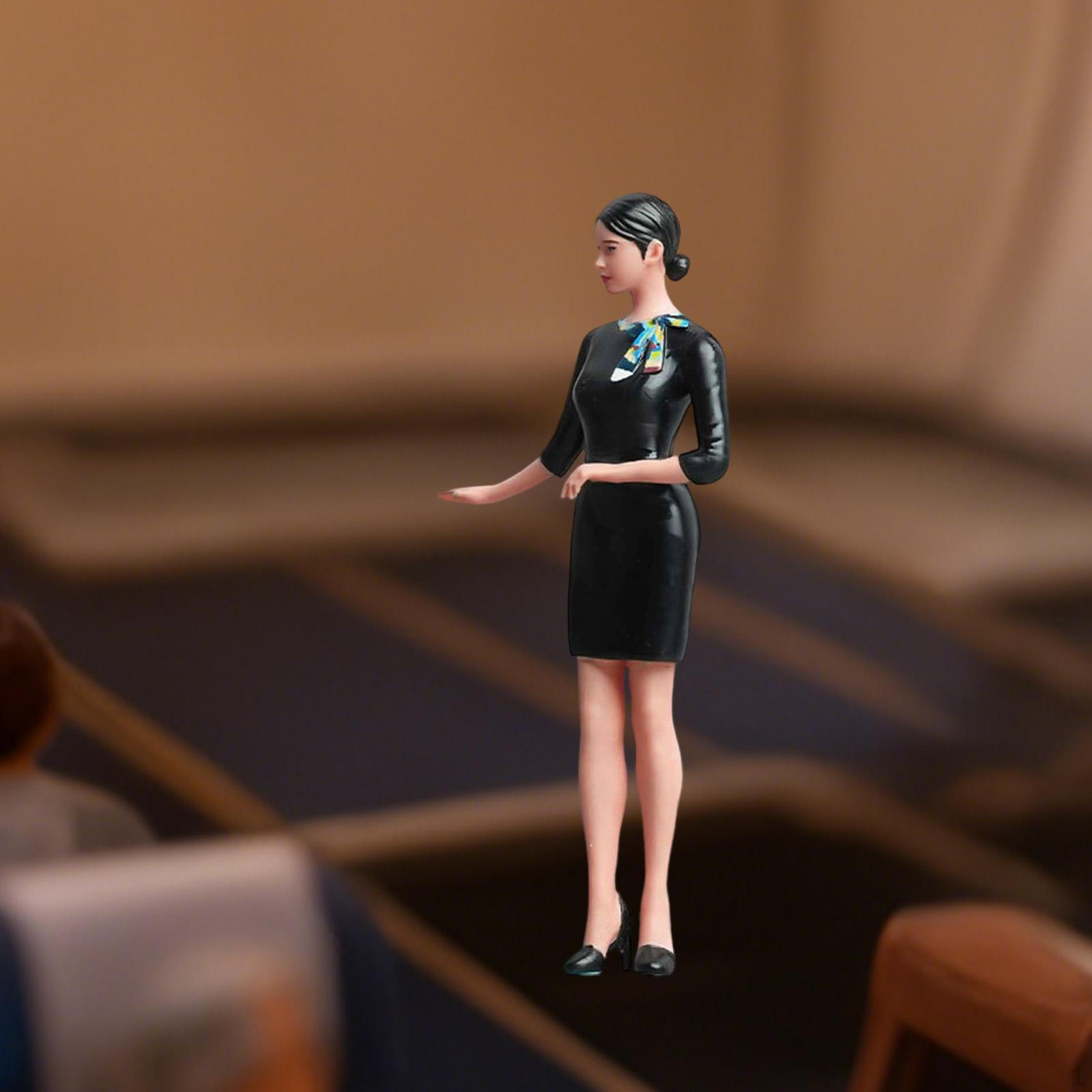 Hand Painted Miniature Girl Figure Diorama Collection Realistic Tiny for Photography Props Micro 1 18
