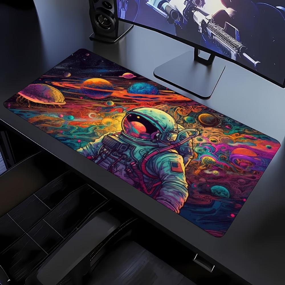 Space Nebula Astronaut Extended Gaming Mouse Pad NonSlip Rubber Base Large Desk Mat Keyboard Mouse Pad For Laptop Pc