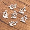 10pcs Musical Note Pendant Piano Guitar Microphone Speaker Suona Music Equipment Alloy Jewelry Accessories