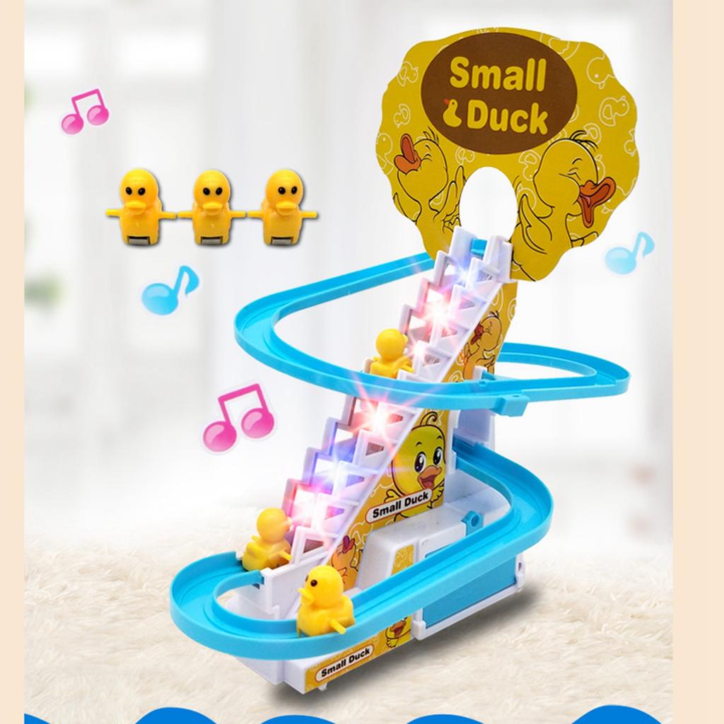 Climbing Stairs Toy Small Duck Cute Brain Exercise Educational Slider Rail Family Interaction Toy 9