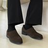 Lazy One-pedal Loafers Men's Light Casual British Style Business Dress Shoes 34919 brown-J