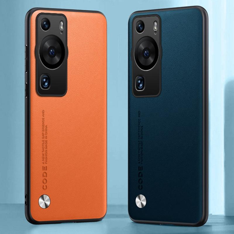 Luxury PU Leather Case For Huawei P60 Pro Back Cover Matte Silicone Full Protection Phone Case For Huawei P60 P60Pro Coque