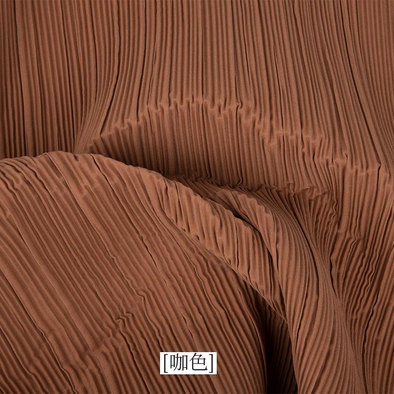 diy sewing wrinkled textile plain black white blue red pleated designer fabric by the meter for dress clothing background cloth