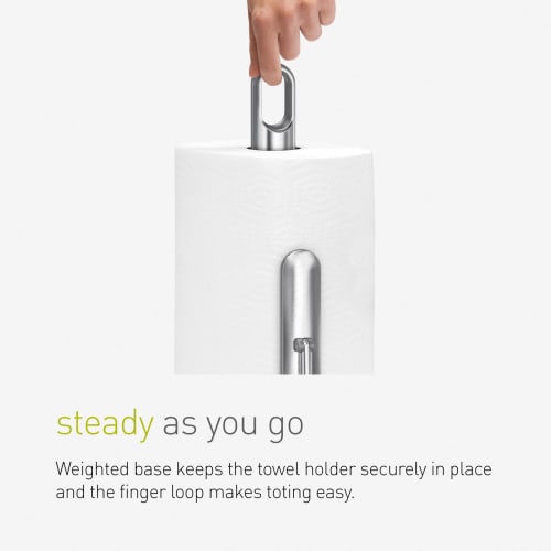 Simple Human Kitchen Paper Holder with Tension Arm, Paper Towel Holder Roll, simplehuman KT1203