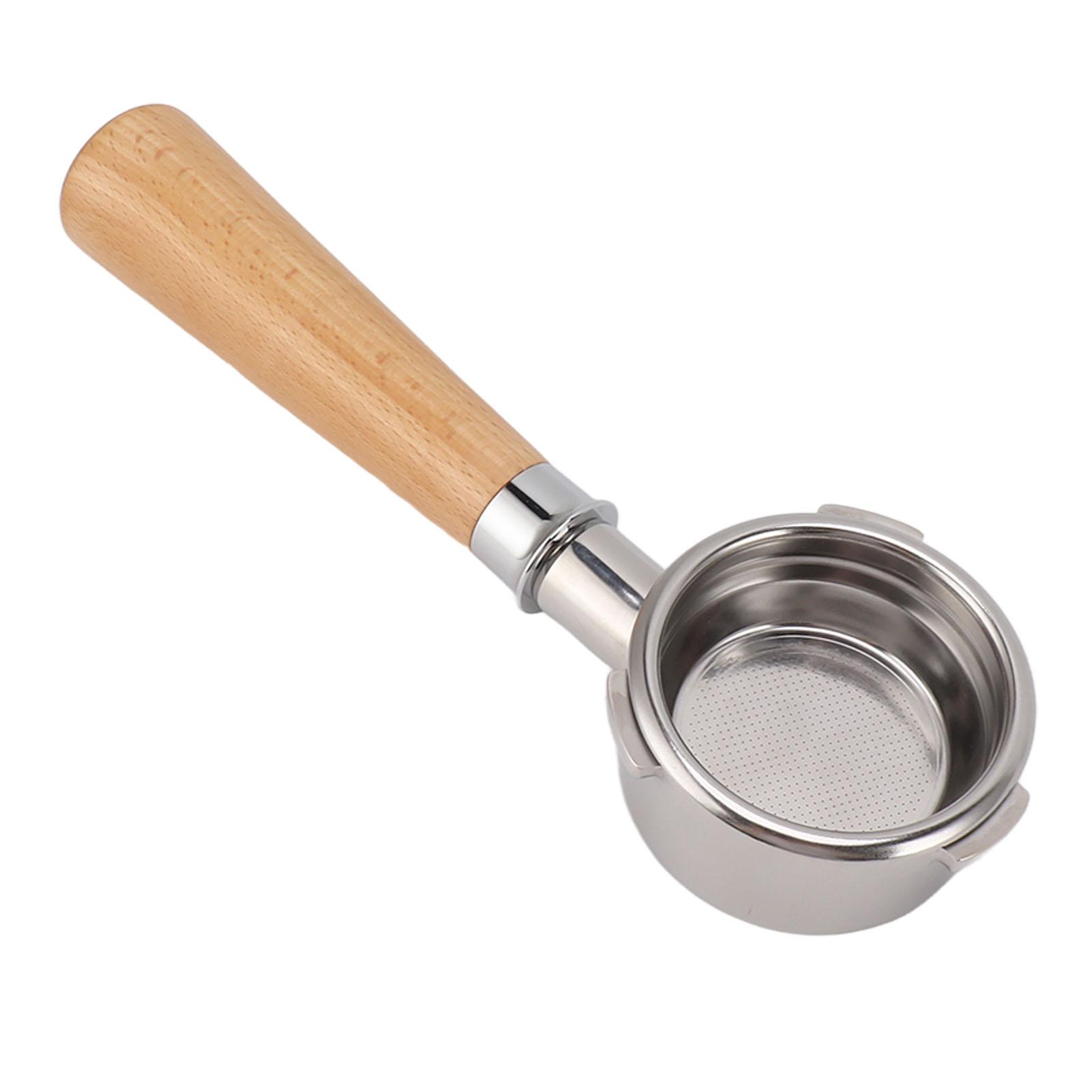 58mm Bottomless Portafilter 3 Ears Stainless Steel Coffee Portafilter Solid Wood Handle for Barsetto Coffee Machine