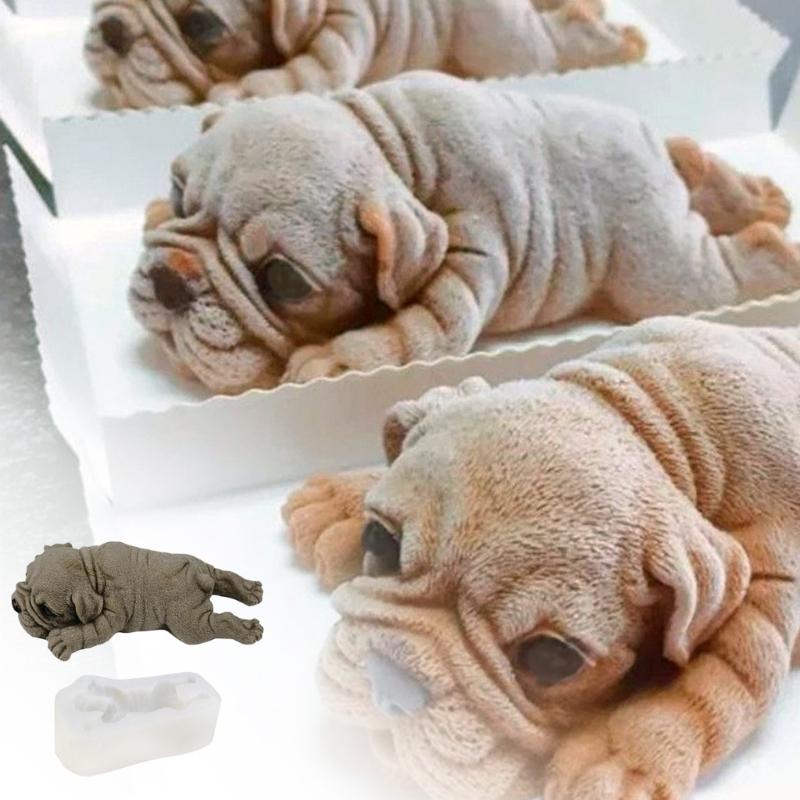 Dog Shaped Silicone Molds Dog Animal Fondant Silicone Molds for Mousses Cake, Chocolate, Decoration, Kitchen Baking Tool