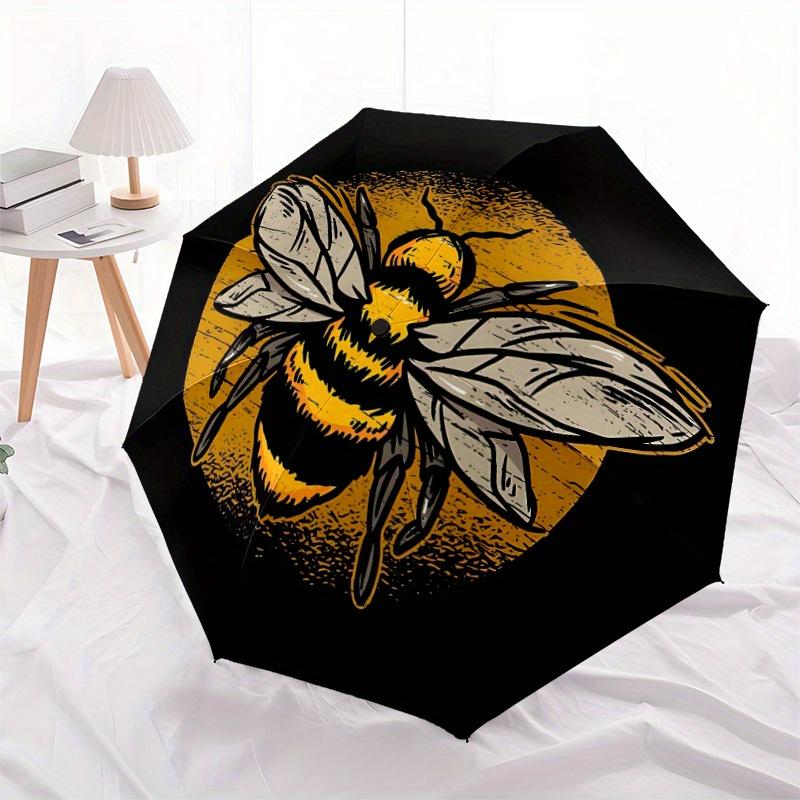 1pc Bee Honeycomb Automatic Open/Close Umbrella, Portable Folding Umbrella for Travel, Themed Events,