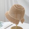 Summer Hats For Women Bucket Hat Hollow Breathable Sunshade Round Top Sun Hat Female Simple Bob Cap New Casual
