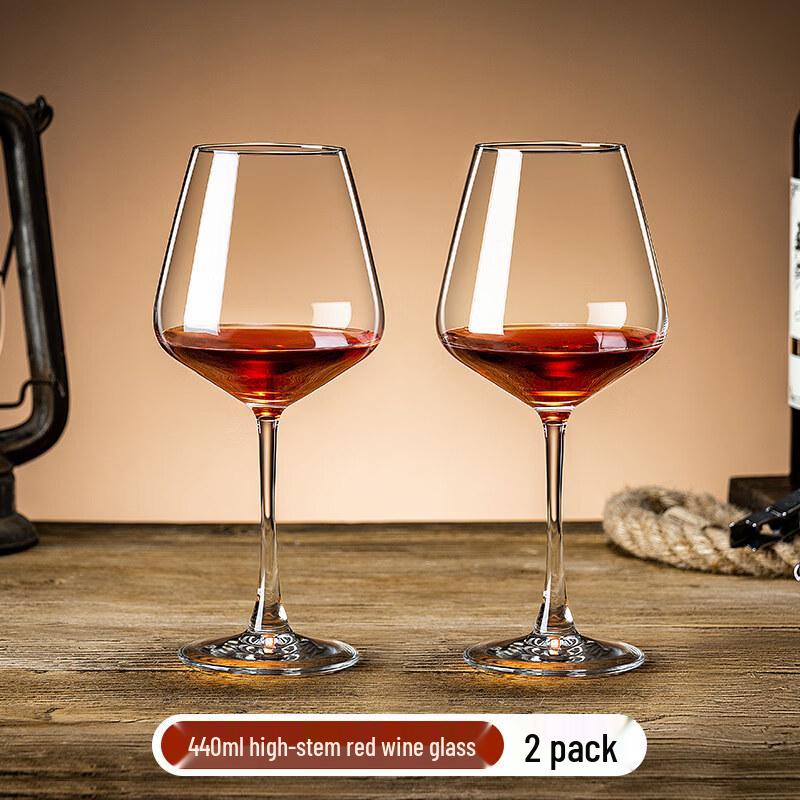 ZISIZ Handmade Burgundy Wine Glass Set