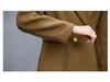 Women's Double-Breasted Lapel Wool Coat - Autumn/Winter Korean Fashion