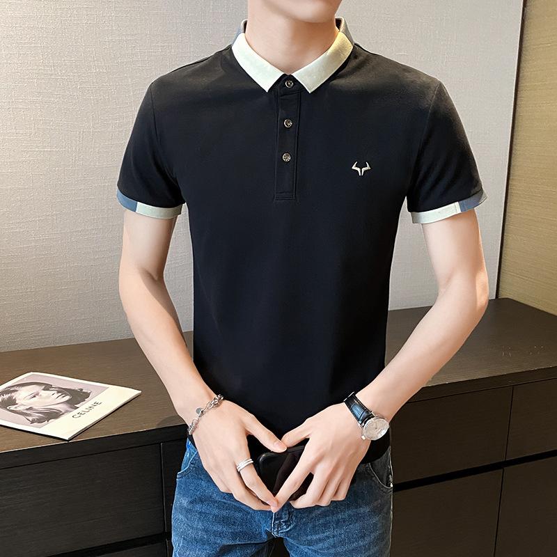 Short Sleeve Korean Thin Solid Color Men 'S Casual Summer Polo Shirt