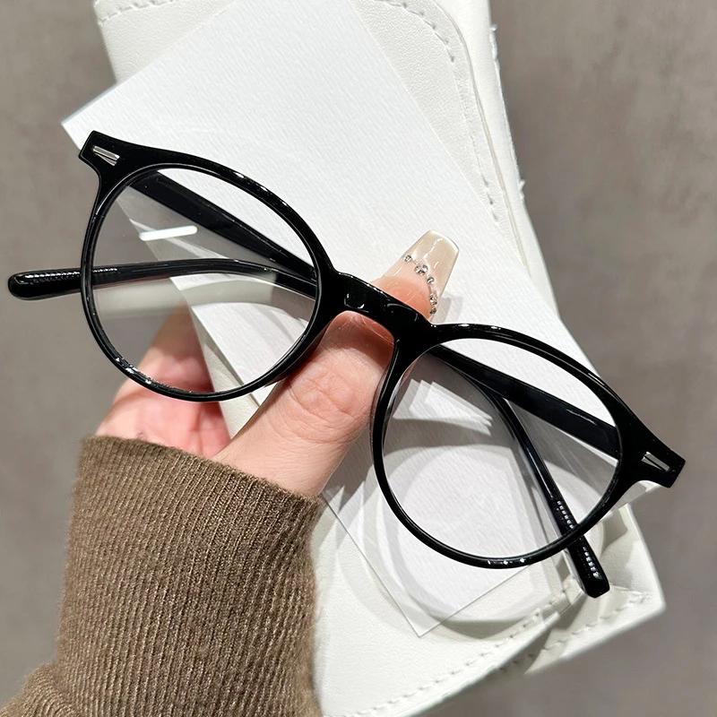 

Fashionableabley High-end Round Optical Glasses Blue Lightweight Filtering Eye Shielding Fashionableable of Ultra-light Ladies Glasses Frame Unisex 0