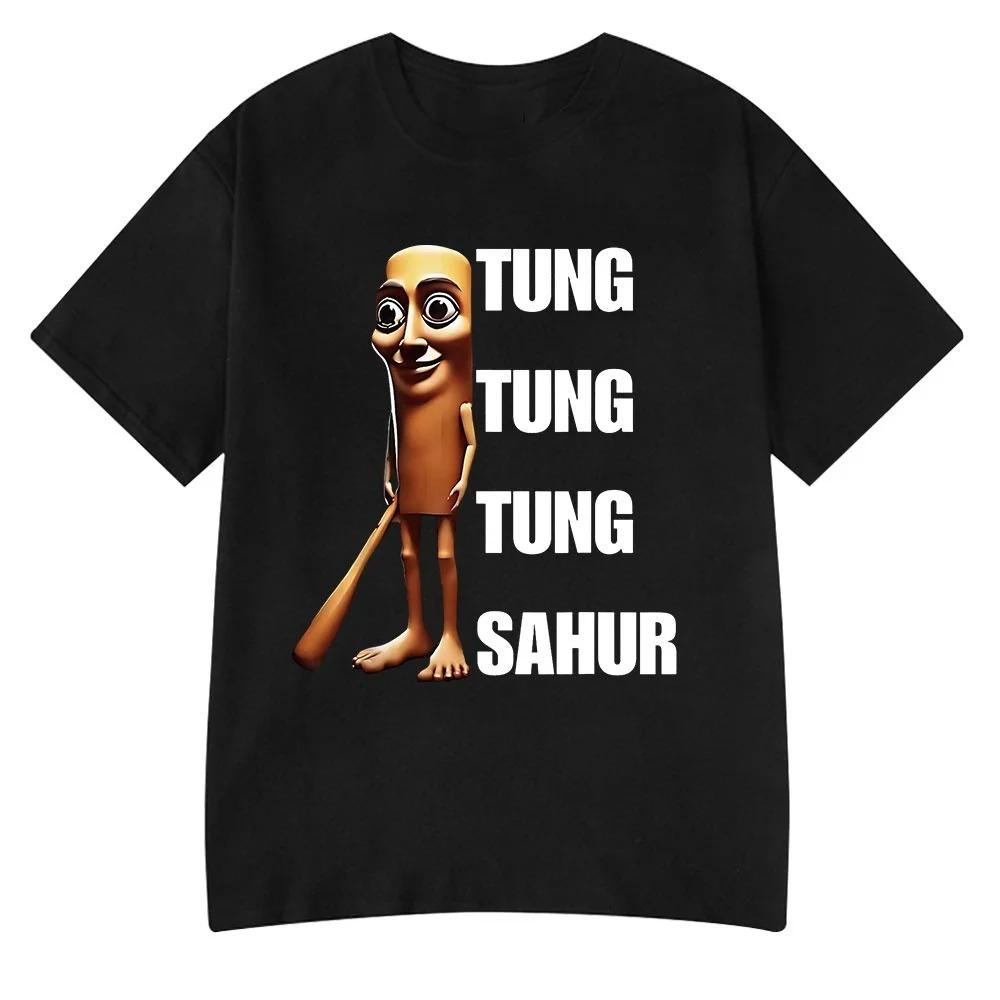 Italian Brainrot Tralalero Tralala Tung Tung Tung Sahur Bombardiro Crocodilo Funny Meme T-Shirt Men Women Cotton Tees Y2k Tops