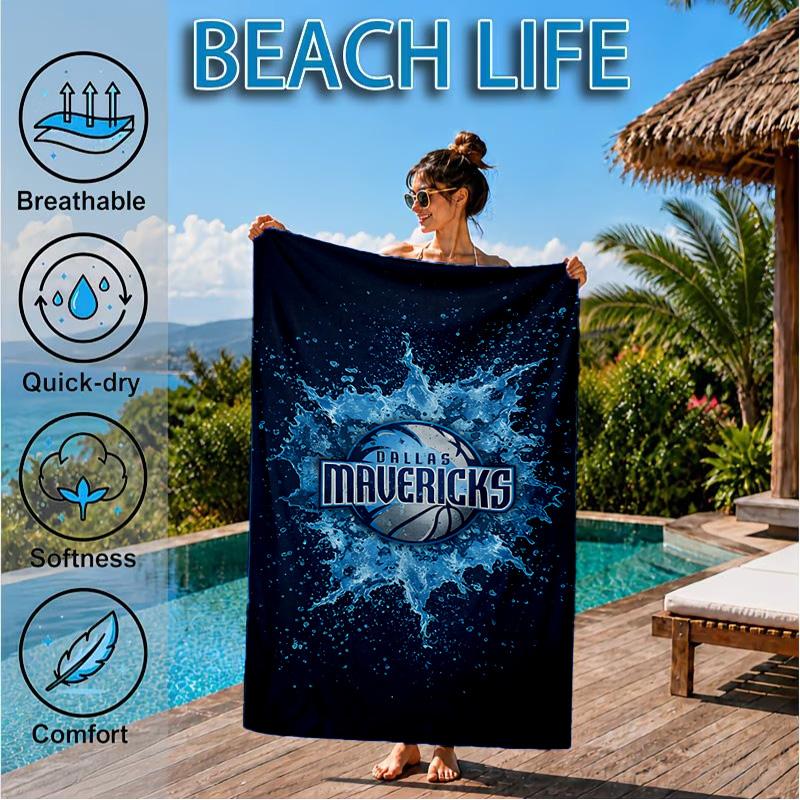 MAVERICKS LOGO Beach Towel, Microfiber Beach Towel, Perfect For Pool, Beach, Travel, Home Decor Beach Party Fan gifts