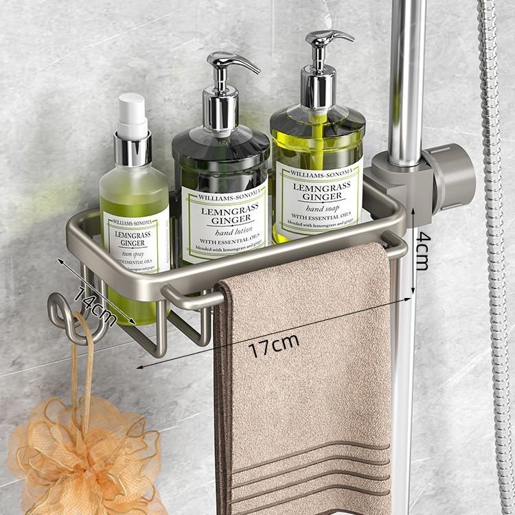 Bathroom Storage Organizer With Oxidized Aluminum Shelves For Modern Home Use