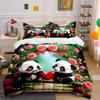 Romantic Panda Gift Set Decor Soft Comfortable Duvet Cover Bedding Set Included 1*Duvet Cover & 2*Pillowcases, Gift