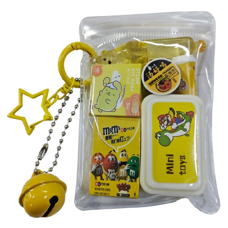 Tiny Food Themed Twist Egg Keychain Plastic Pendant Cute Backpack Charm Surprise Collectible Gift For Teens