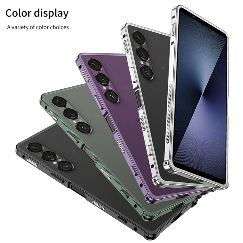 Cooling Medium Frame Case For Sony Xperia 1 VII 1 VI 5G Aluminium Alloy Metal Border Phone Cover