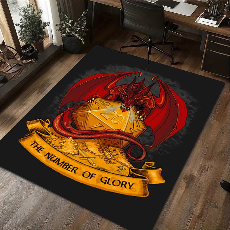 1Pc Dungeons Dragons Rug - home decoration Carpet For Living Room Bedroom Flooring Computer Chair Area Rug