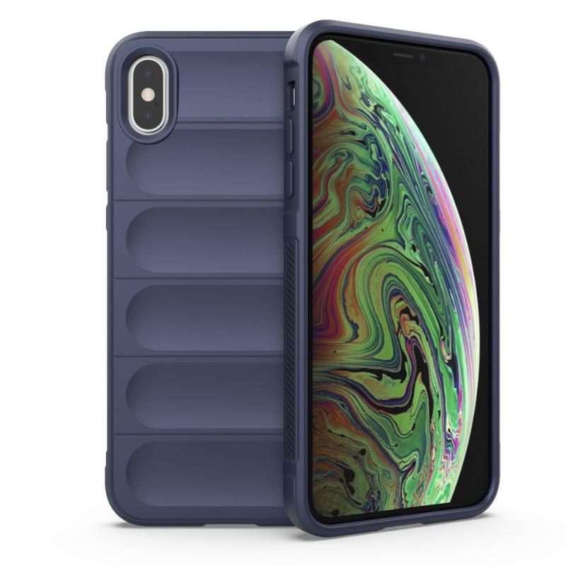

Чехол для iPhone X XR XS Max, задняя крышка, противоударный защитный чехол для телефона, жидкий силикон, противоударный чехол Funda Coque For iPhone X темно-синий