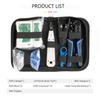 RJ45 RJ11 RJ12 Steel Crimping Tool Set Multifunction Cable Crimper with Pliers and Modular Plug Connectors