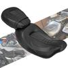 Motorcycle Two-Up Seat Leather Front Driver Rear Passenger For Harley Touring CVO Street Glide Road King Special Classic 09-23