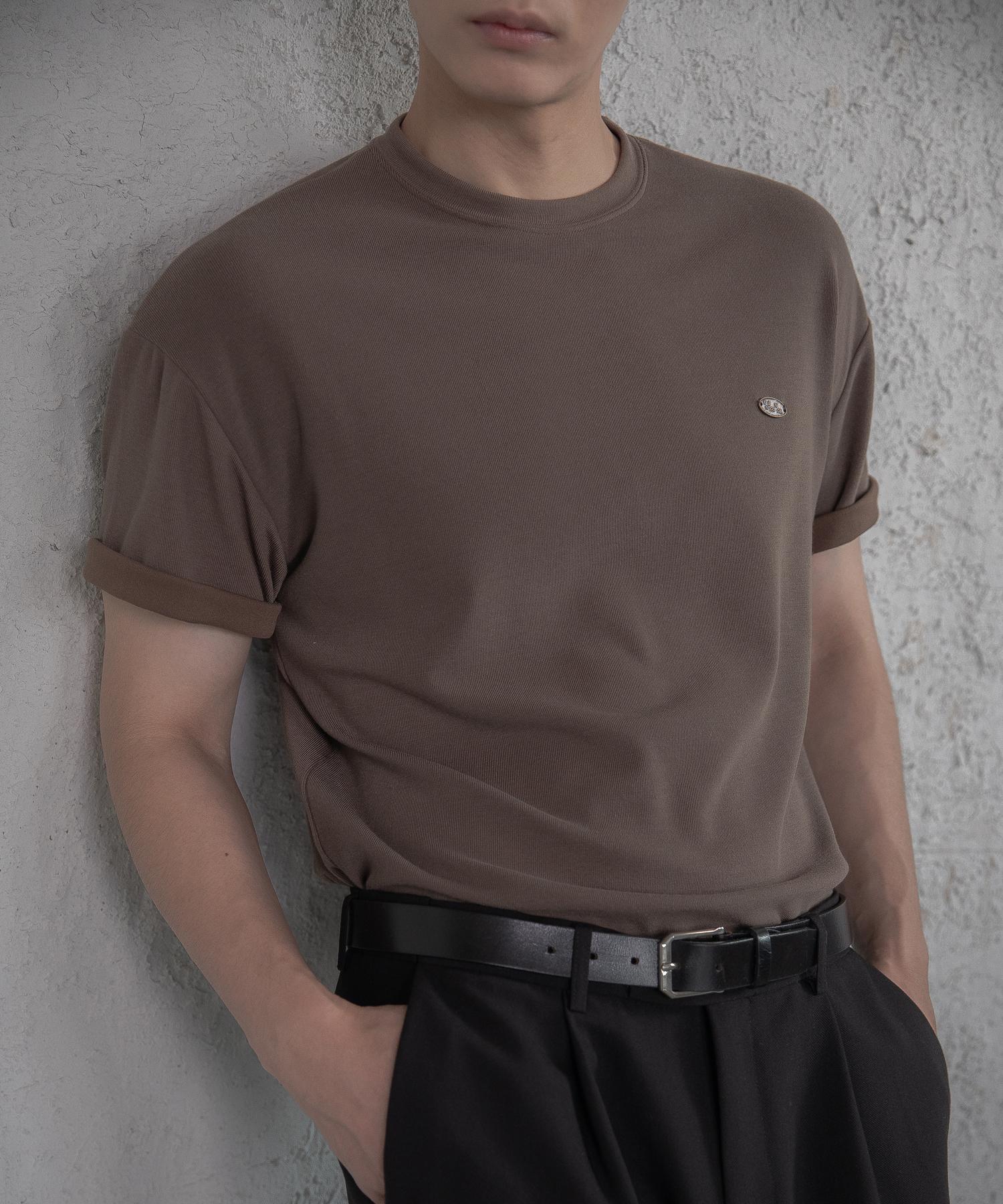 Iesn Ensconce Patch Muscle T-Shirt Brown Brown/M