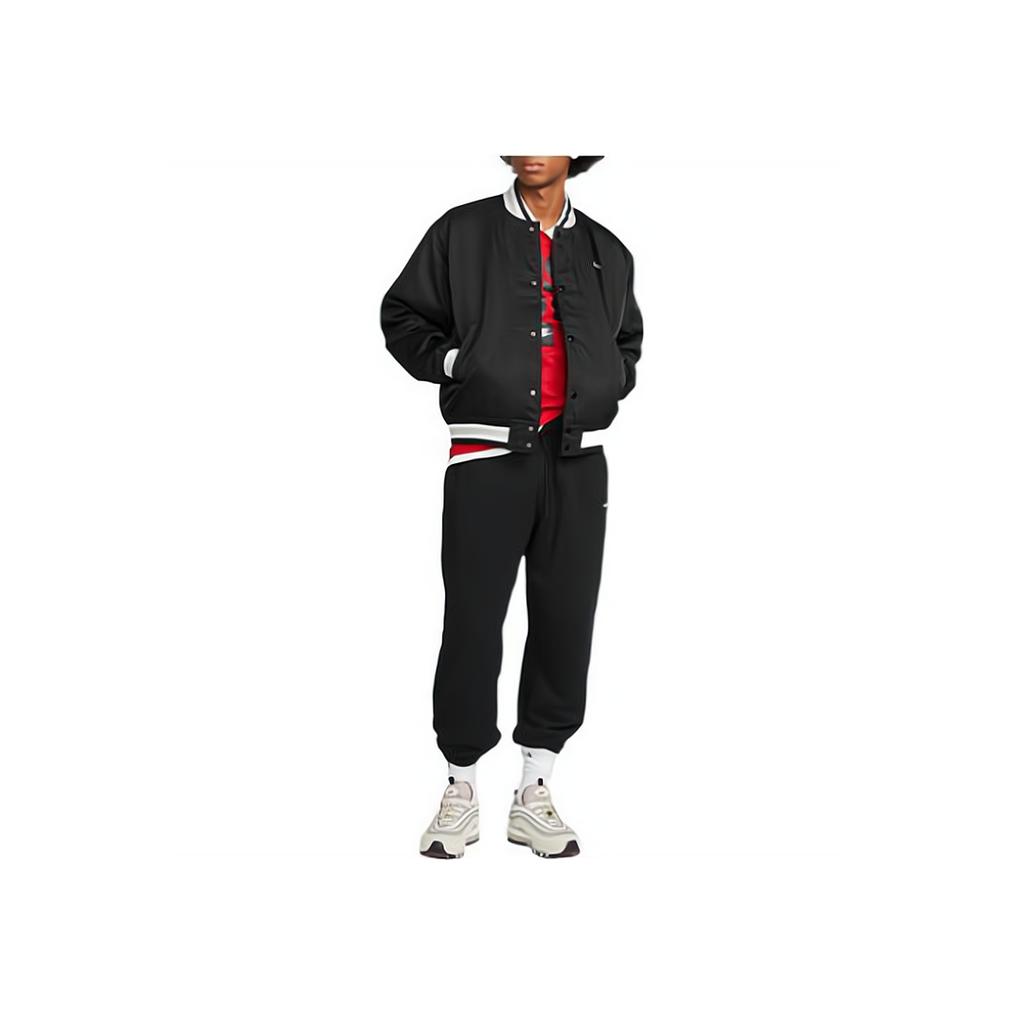 Nike Sportbekleidung Authentics Dugout Jacke (Asiatische Größen) Schwarz/Weiß Herren Streetwear DX0659-010