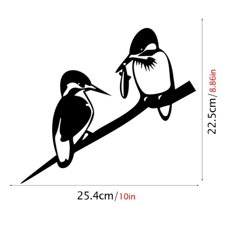 Metal Bird Stake Outdoor Garden Bird Statue Decorative Metal Animal Silhouettes for Tree Garden Decorative Bird Ornament