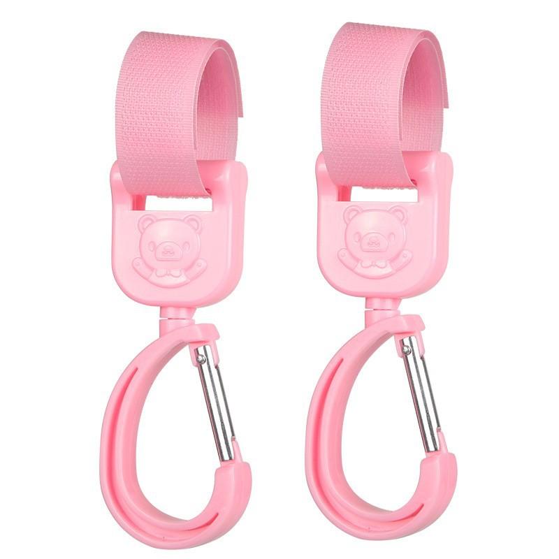 Baby Safety Stroller Umbrella Car Nylon Strap 2 Hook Combination Hooks For Infant Pushchair Double Ring Buckle Hooks Set Of 1 2 Or 4 Hooks