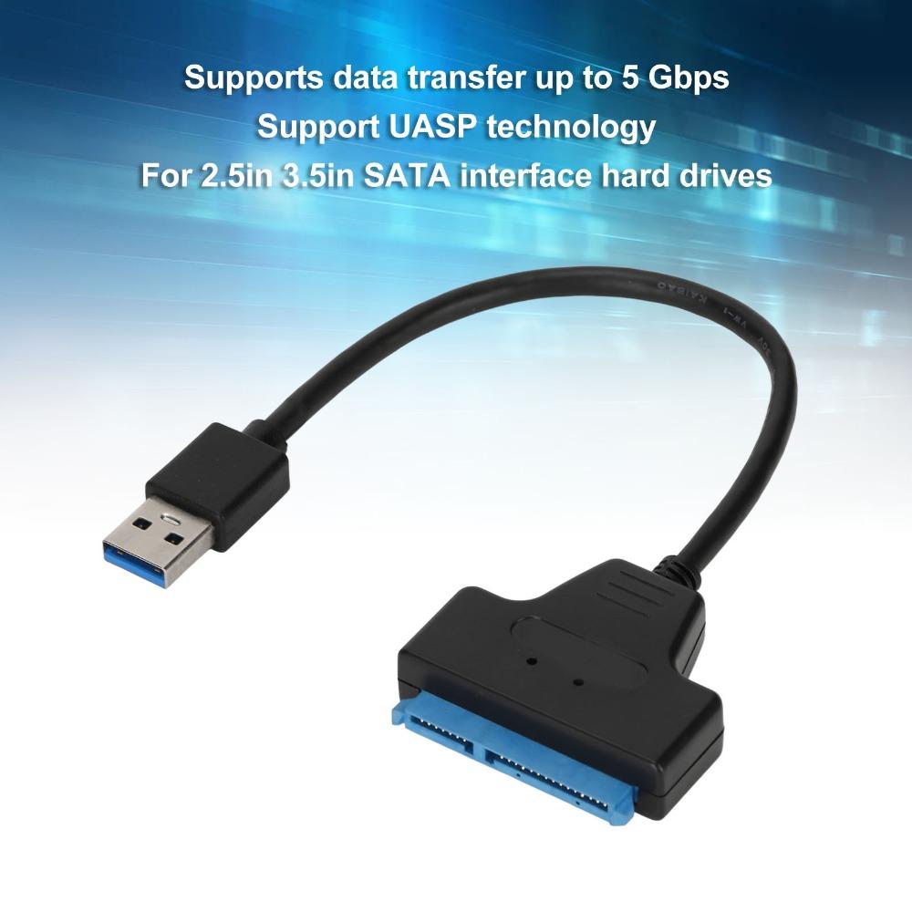 Adaptateur USB 3.0 vers SATA3.0 5Gbps Plug and Play Convertisseur USB vers SATA3.0 Haute Vitesse Adaptateur SATA3.0 vers USB Connexion Disque Dur
