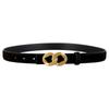Genuine Twolayer Leather Belt For Women With Pin Buckle And Versatile Fashion Accessory