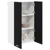 Hanging Cabinet with Storage Black Oak Effect 60 X 31 X 100 Cm