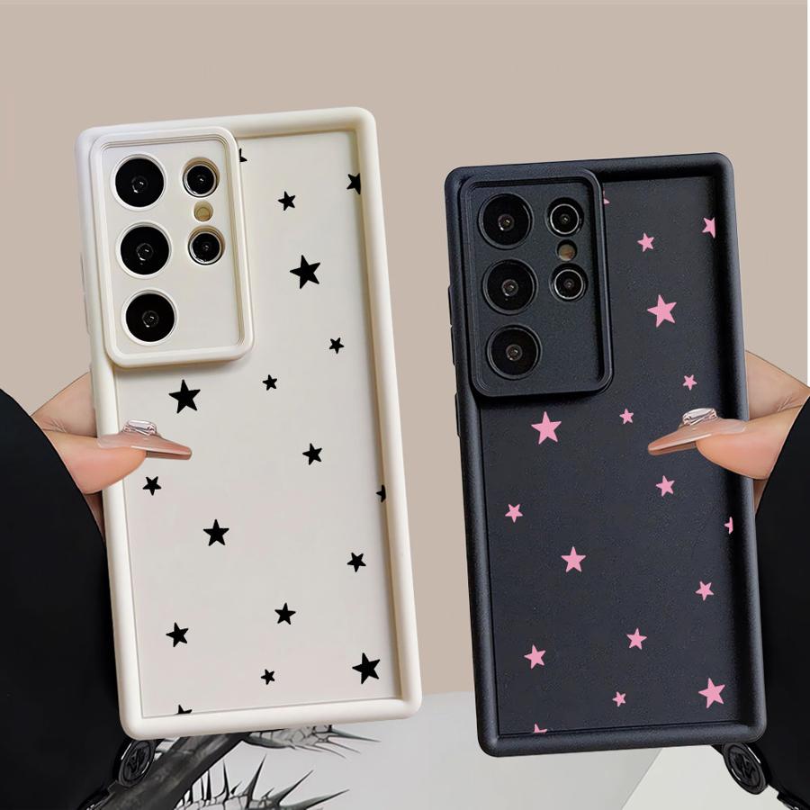 Phone Cover Case for Samsung Galaxy S21 S25 Ultra S24Ultra S22 S25 Edge S23 FE S24 Plus S20FE Cute Simple Stars