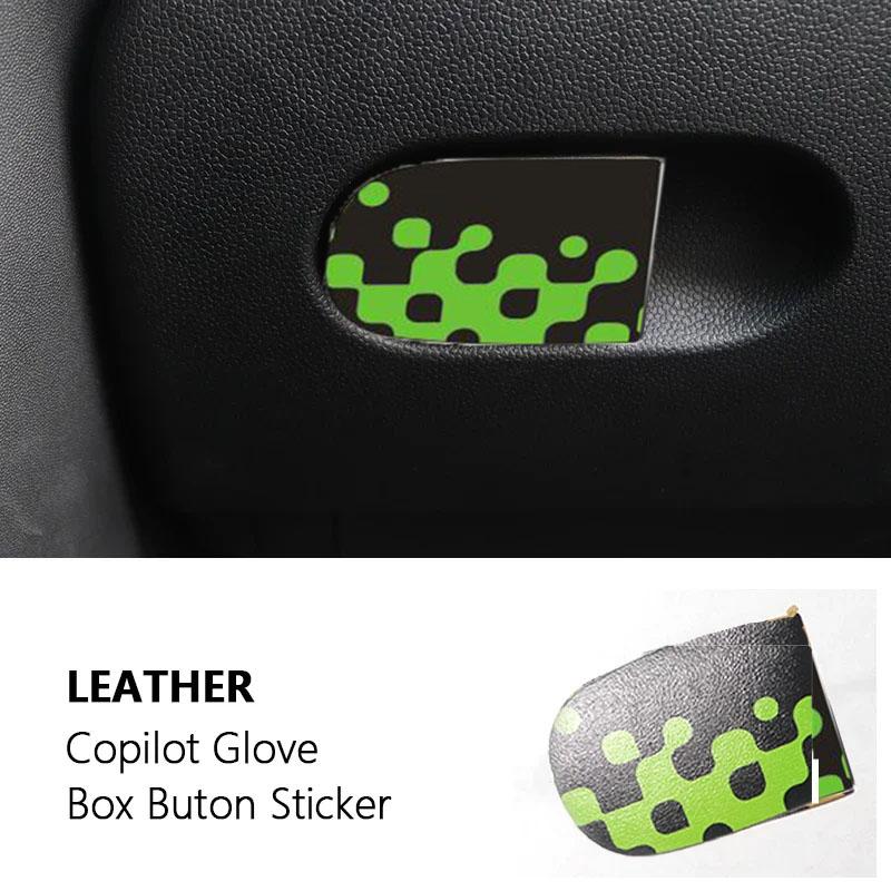 1PC Car Glove Box Handle Decorative Storage Box Leather Sticker For MINI COOPER S For F55 F56 F57 F54 F60 Car Interior Stickers