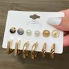 IF ME Korean Butterfly Pearl Stud Earrings Fashion Leopard Hoop Earring Women Jewelry Accessories
