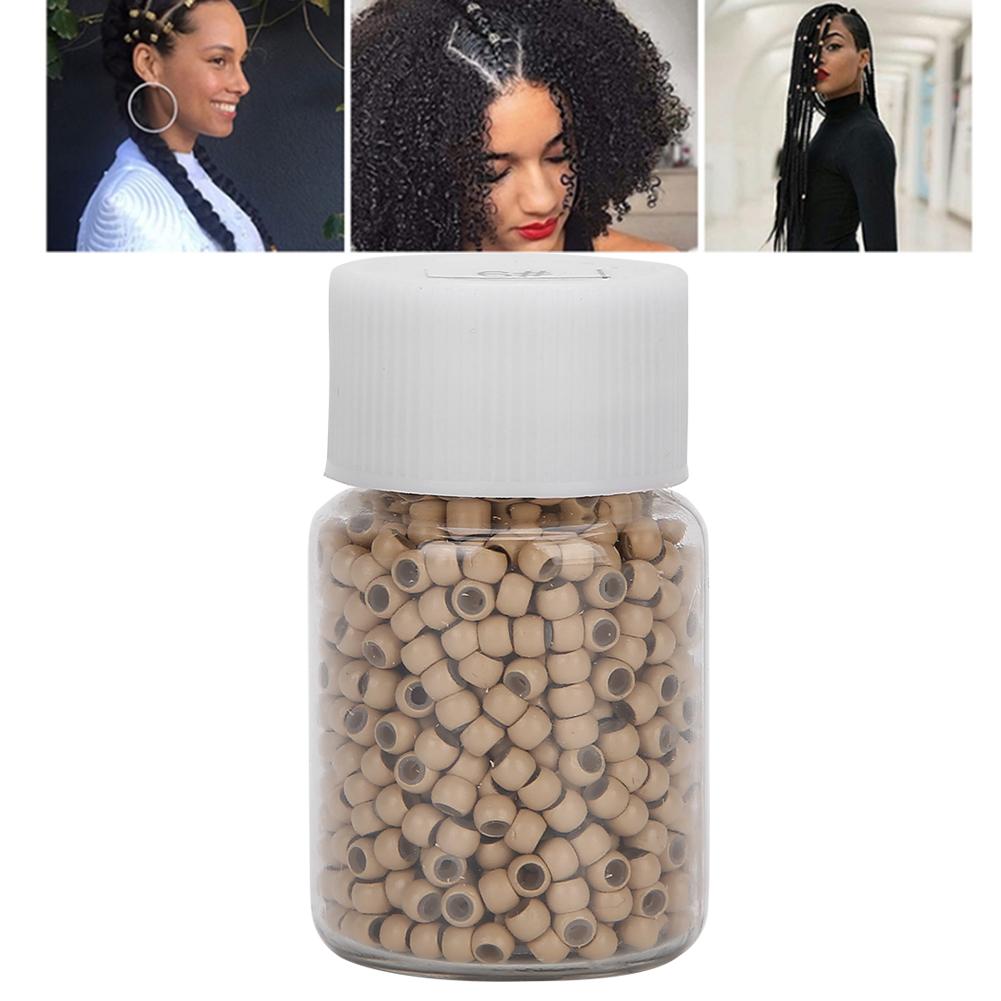 1000pcs Silicone   Links  s Beads Small Comfortable Hair Extension Tool