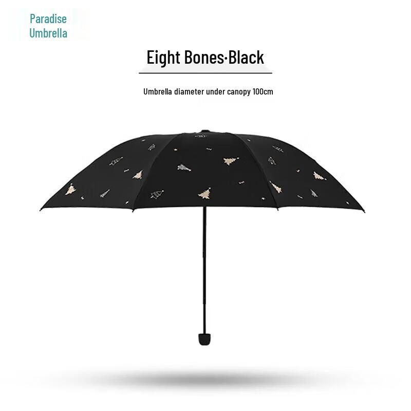 Paradise 3-Fold Portable Sun & Rain Umbrella