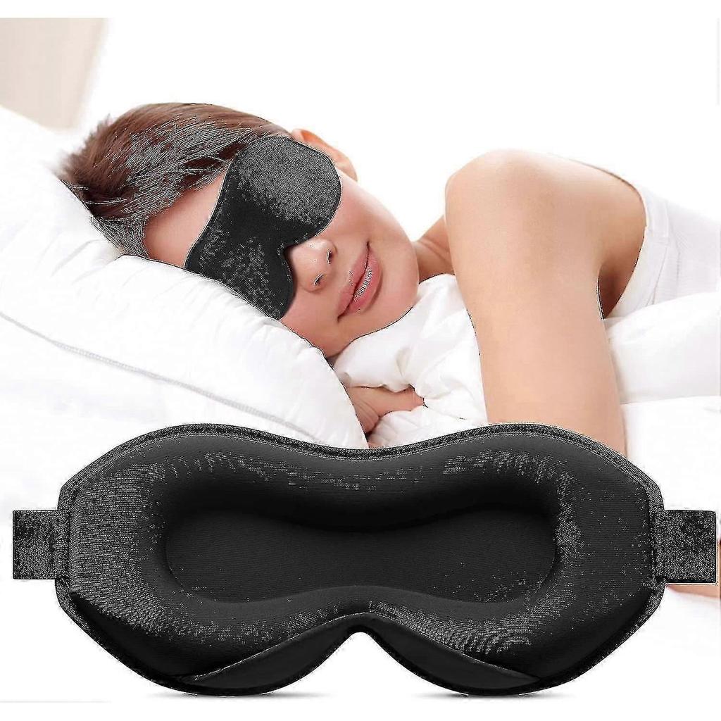 Sleep Mask For Women And Men,3d Eye Sleep Mask For Side Sleepers,100% Silk Blackout Eye Mask Eye Cover For Sleeping With Adjustable Band For Yoga Trav