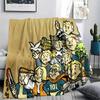 1PC Fallout Print Flannel Blanket, High quality All Seasons, Home Decor, Warmth and Comfort, Perfect for Christmas Gifts